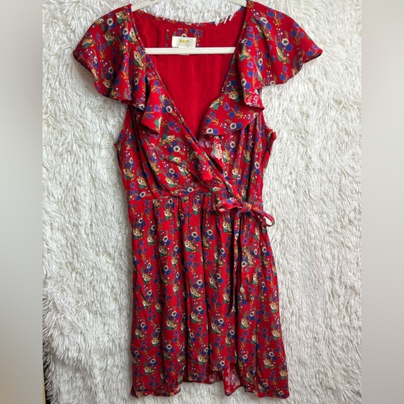 Anthropologie Dresses & Skirts - Anthropologie Red Ruffled Tiered Sundress